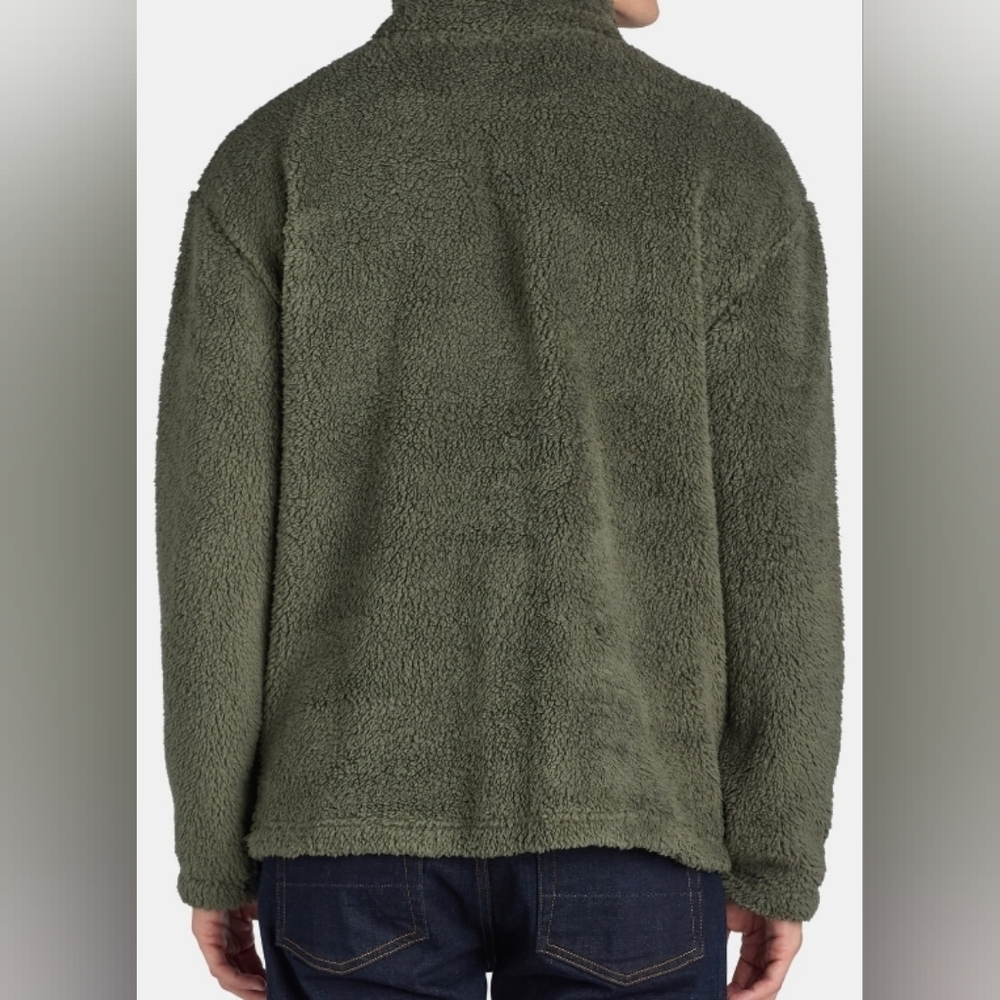 Nwt mens size small green sherpa pull over #4 - Picture 3 of 4